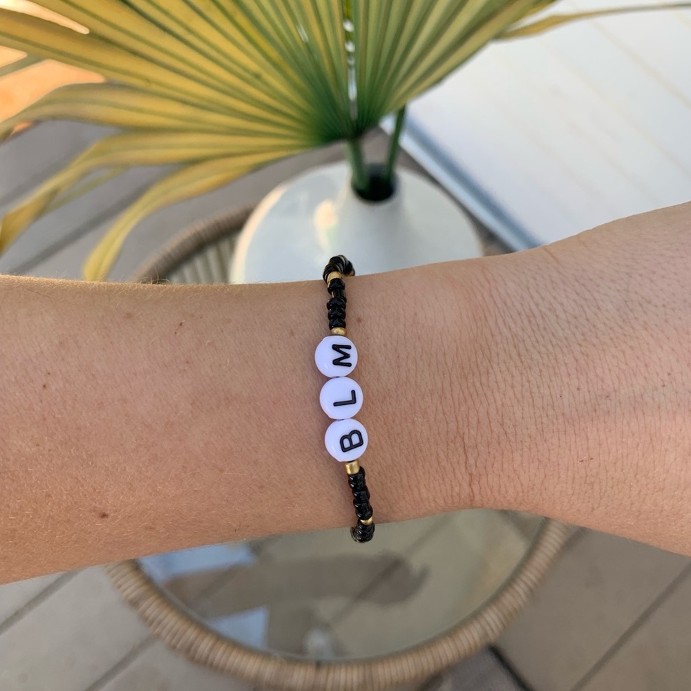 BLM black lives matter beaded bracelet